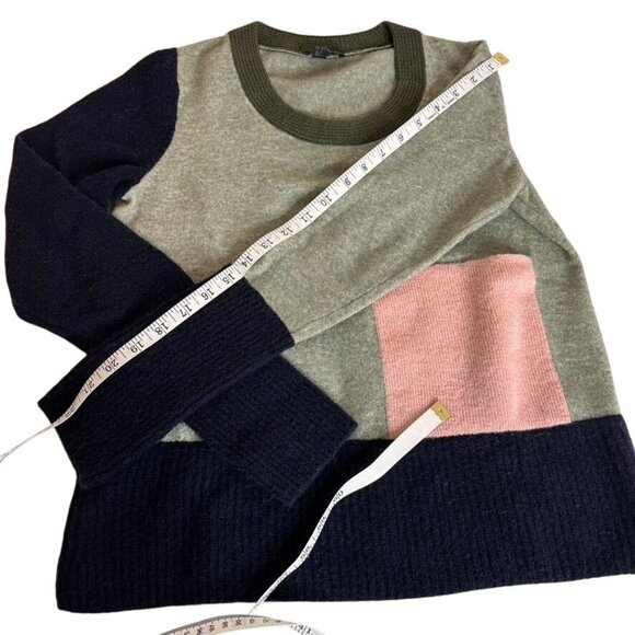 COS Women Multi Colorblock Urban Wool Blend Sweater Pocket Long Sleeves NWOT Sxs - Picture 5 of 10